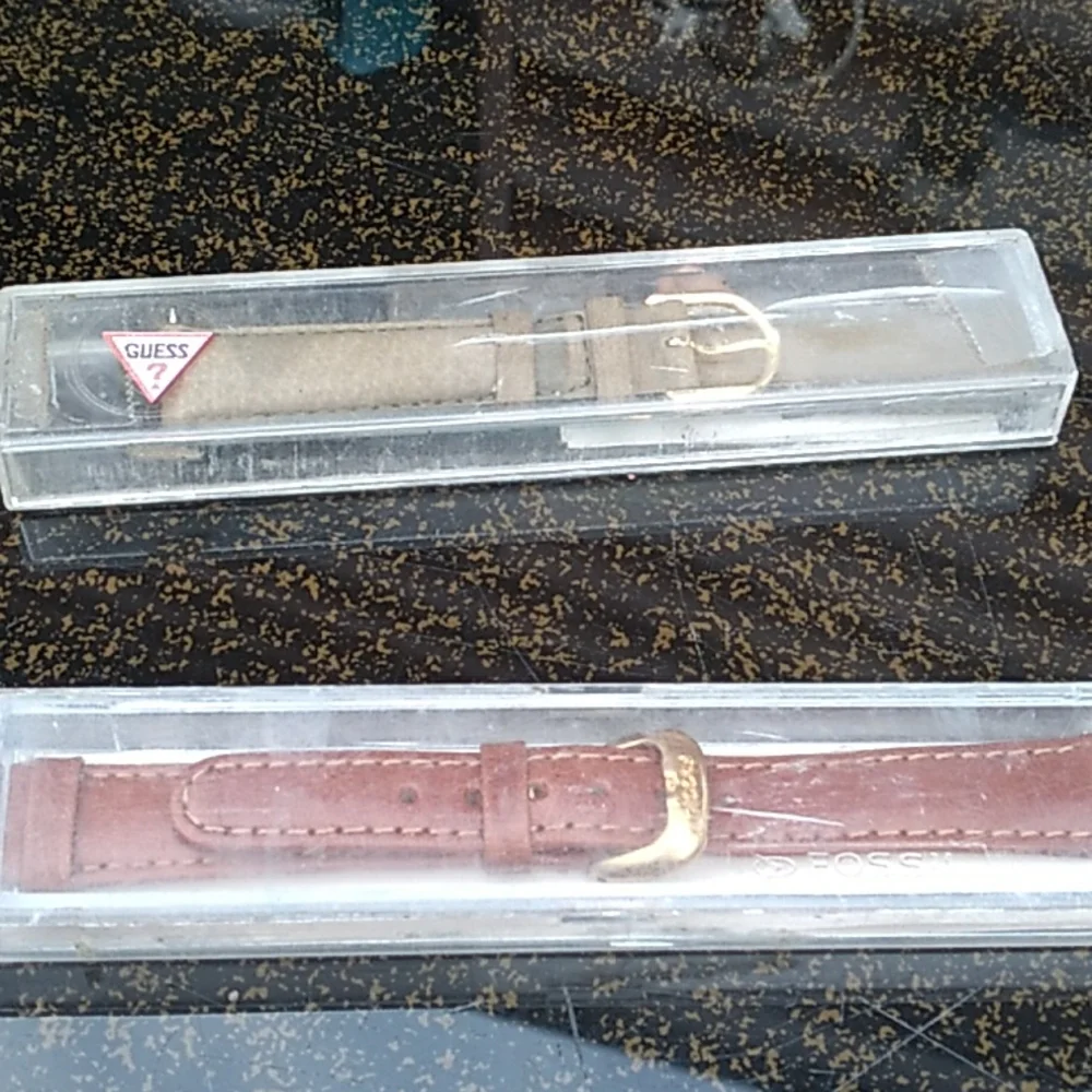 ⌚️Vintage FOSSIL Watch, Light Brown Leather Band DEADSTOCK